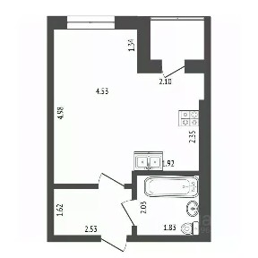 Продается студия, 26,7 м²