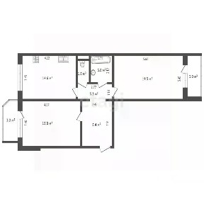 Продается 2-комн. квартира, 67 м²