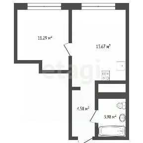 Продается 1-комн. квартира, 35,4 м²