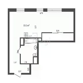 Продается студия, 27,1 м²
