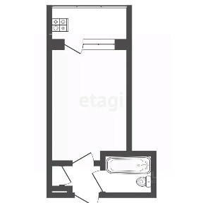 Продается студия, 14,8 м²
