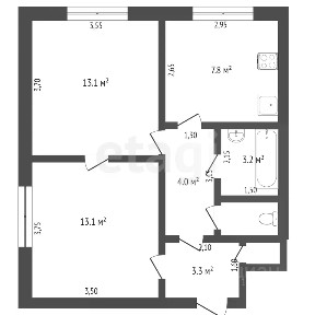 Продается 2-комн. квартира, 46,6 м²