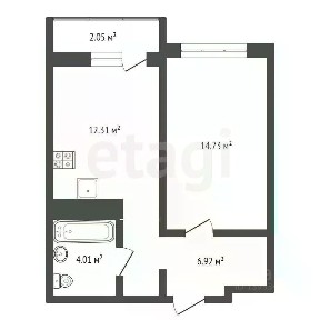 Продается 1-комн. квартира, 34,7 м²