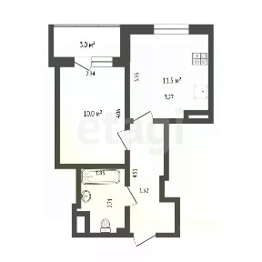 Продается 1-комн. квартира, 34,3 м²