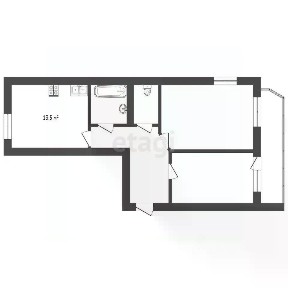 Продается 2-комн. квартира, 53,9 м²