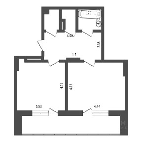 Продается 1-комн. квартира, 50,4 м²