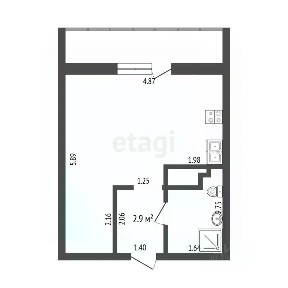 Продается студия, 27,6 м²