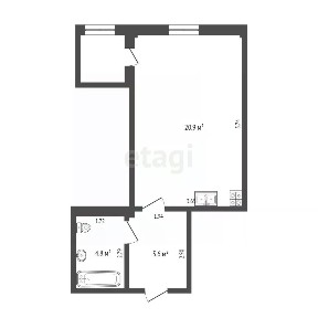 Продается студия, 32,8 м²