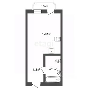 Продается студия, 24,3 м²