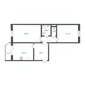 Продается 2-комн. квартира, 66,2 м²