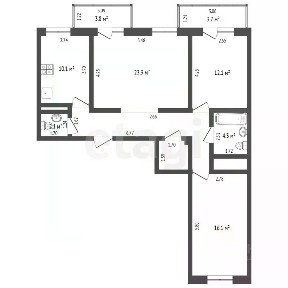 Продается 3-комн. квартира, 84 м²