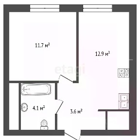 Продается 1-комн. квартира, 38,2 м²
