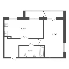 Продается 1-комн. квартира, 56,5 м²