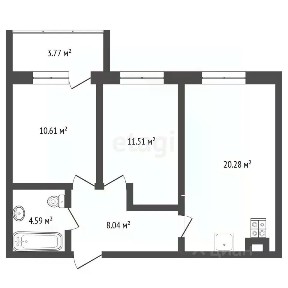 Продается 2-комн. квартира, 55,7 м²