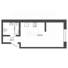 Продается студия, 28,3 м²