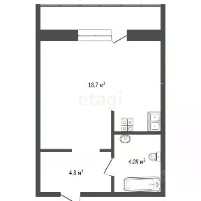 Продается студия, 28,1 м²
