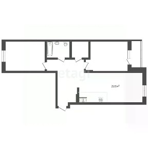 Продается 2-комн. квартира, 68,8 м²