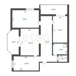 Продается 3-комн. квартира, 126 м²