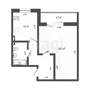 Продается 1-комн. квартира, 40,3 м²