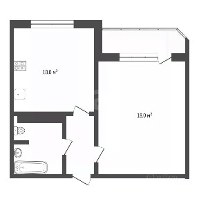 Продается 1-комн. квартира, 39,5 м²