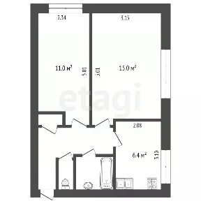 Продается 2-комн. квартира, 43,9 м²