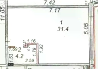 Продается студия, 36 м²