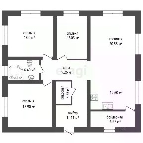 Продается 1-этажный дом, 142,7 м²