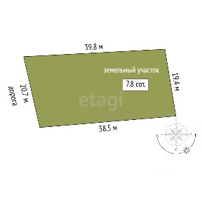 Продается участок, 7,8 сот.