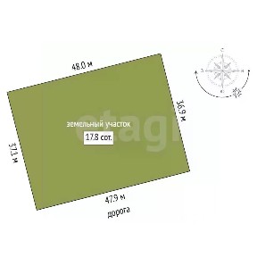 Продается участок, 17,76 сот.
