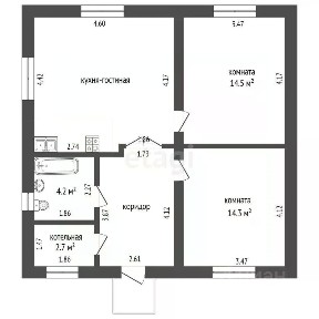 Продается 1-этажный дом, 70,7 м²