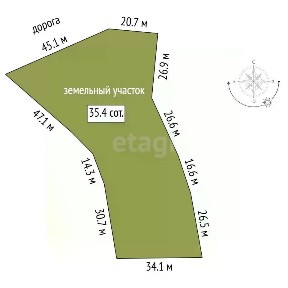 Продается участок, 35,4 сот.