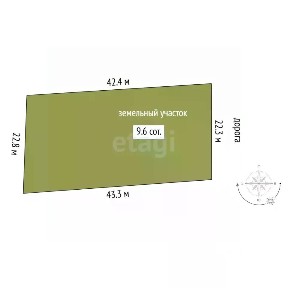 Продается участок, 9,64 сот.