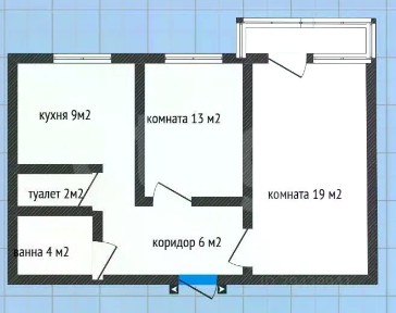 Продается 2-комн. квартира, 51,8 м²