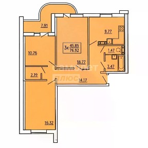 Продается 3-комн. квартира, 78,9 м²
