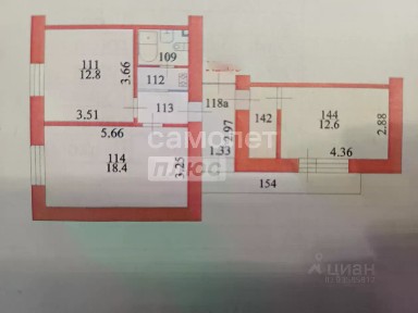 Продается 2-комн. квартира, 57,9 м²
