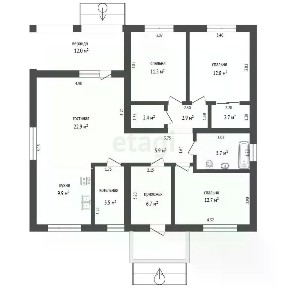 Продается 1-этажный дом, 103,5 м²