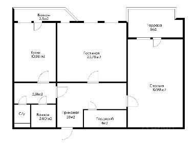 Продается 2-комн. квартира, 80,6 м²