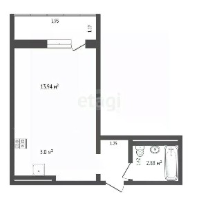 Продается студия, 23,9 м²
