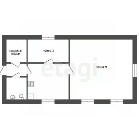Продается 1-этажный дом, 53,6 м²