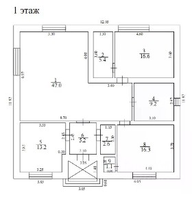 Продается 1-этажный дом, 117 м²