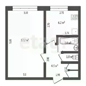 Продается 1-комн. квартира, 31,7 м²