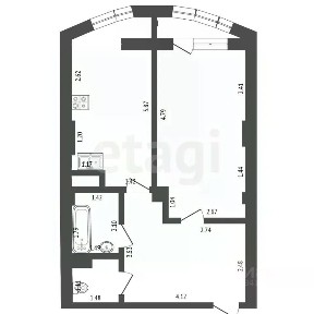 Продается 1-комн. квартира, 49,3 м²