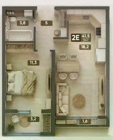 Продается 1-комн. квартира, 41,5 м²