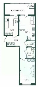 Продается 2-комн. квартира, 66,7 м²