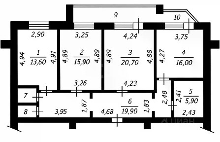 Продается 3-комн. квартира, 95,3 м²