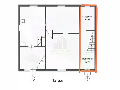Продается 2-этажный дом, 63,4 м²