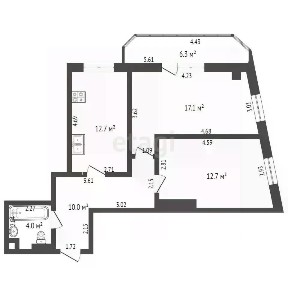 Продается 2-комн. квартира, 58,9 м²