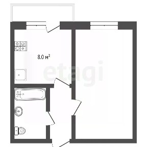 Продается 1-комн. квартира, 33 м²