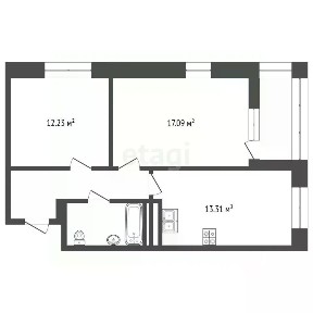 Продается 2-комн. квартира, 56 м²