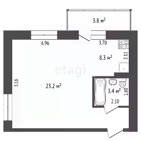 Продается 1-комн. квартира, 34,9 м²